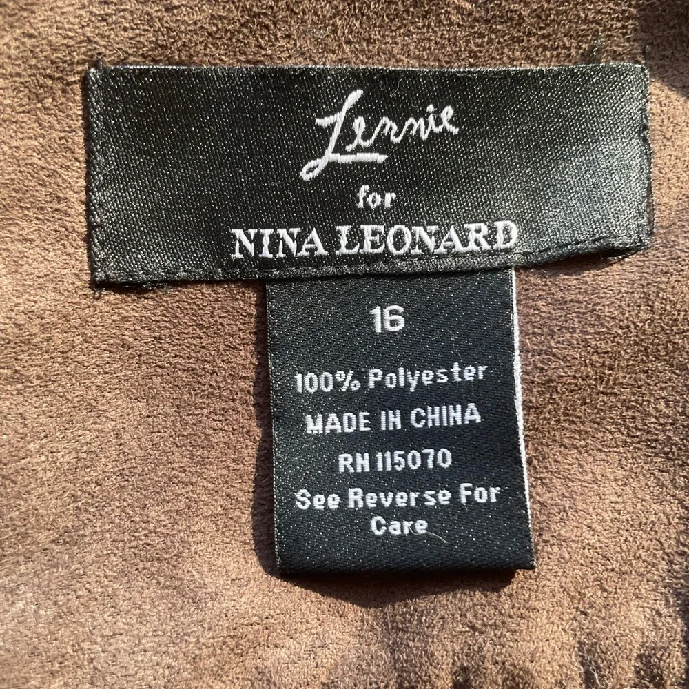 NWOT Nina Leonard Women’s Size 16 Chic Brown Skirt - Picture 5 of 12